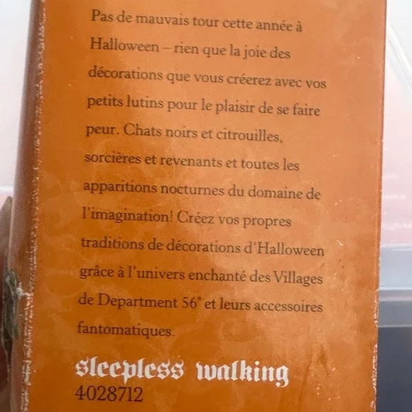 Department 56 Sleepless Walking Figurine - Orange and White - Picture 2 of 5